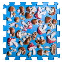 Килимок масажний Пазли Гриби Блакитний 1 елемент Ortek