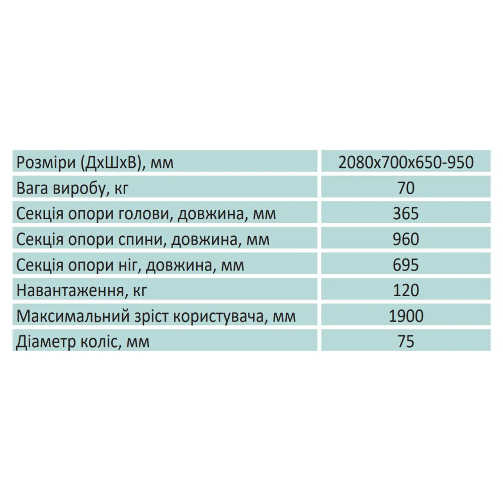 Стіл масажний реабілітаційний з гідроприводом Ортопед СМ(г)-1