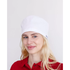 Медицинская классическая шапочка на завязках белая