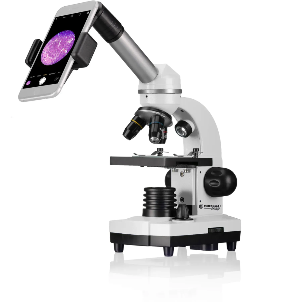 Микроскоп Bresser Junior Biolux SEL 40x-1600x с адаптером для смартфона + кейс (8855610GYE000)