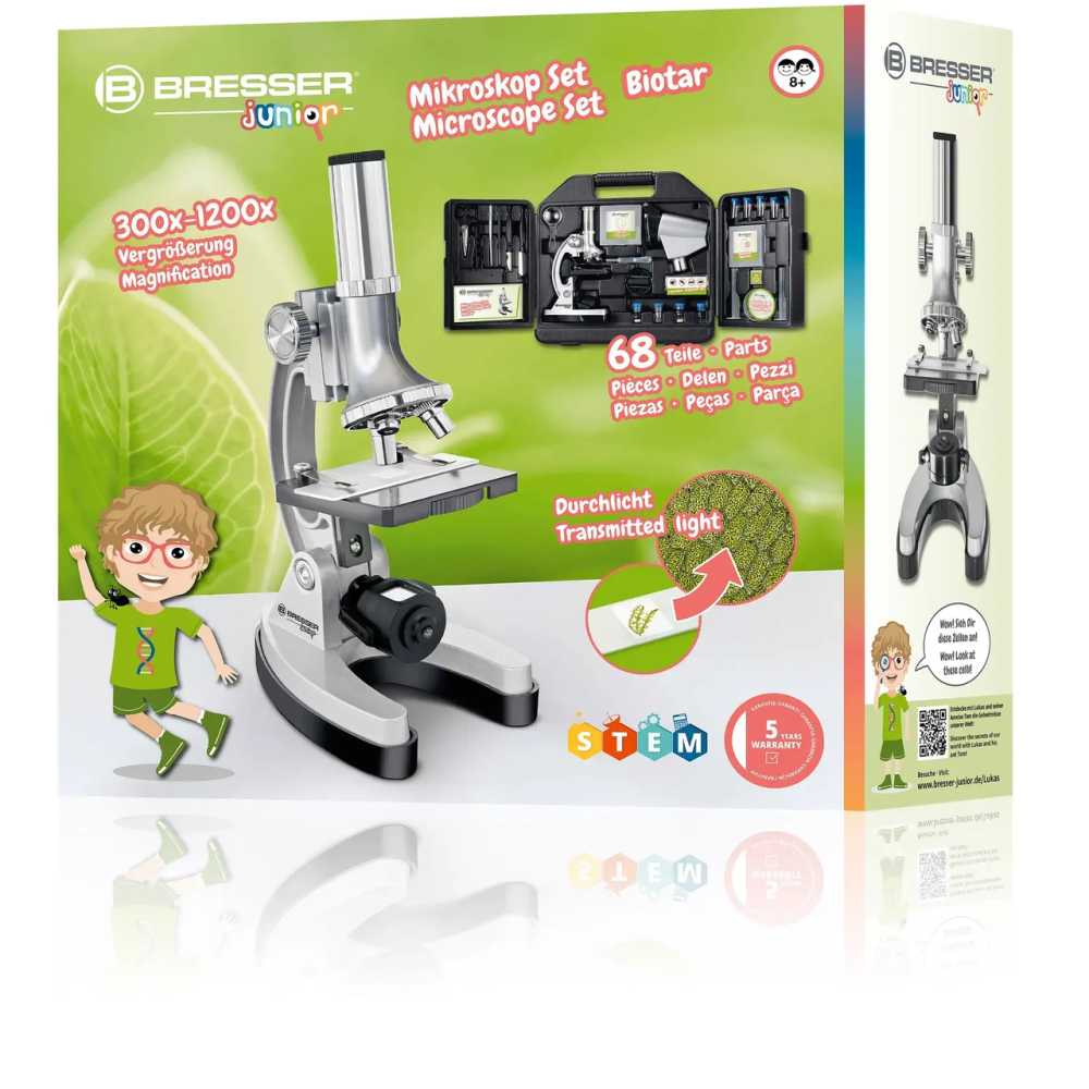 Мікроскоп Bresser Junior 300x-1200x з кейсом (8851000/14459)