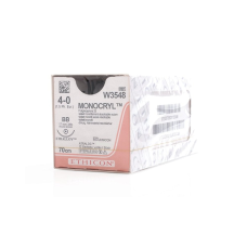 Хірургічна нитка Ethicon Монокріл (Monocryl) 4/0, довжина 70 см, кол. голка 17 мм W3548