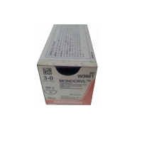 Хірургічна нитка Ethicon Монокріл (Monocryl) 3/0, довжина 70 см, кол. голка 22 мм, W3661