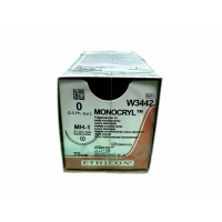 Хирургическая нить Ethicon Монокрил (Monocryl) 0, длина 70 см, кол. игла 31 мм, W3442
