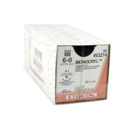 Хирургическая нить Ethicon Монокрил (Monocryl) 6/0, длина 45 см, обр.-реж. игла 11 мм, W3214