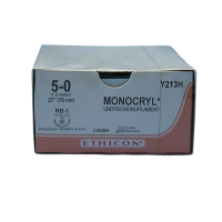 Хирургическая нить Ethicon Монокрил (Monocryl) 5/0, длина 70 см, колючая игла 17 мм, Y213H