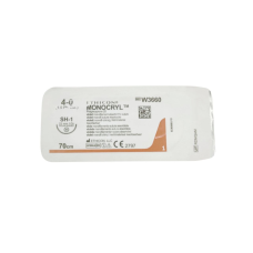 Хірургічна нитка Ethicon Монокріл (Monocryl) 4/0, довжина 70 см, кол. голка 22 мм, W3660