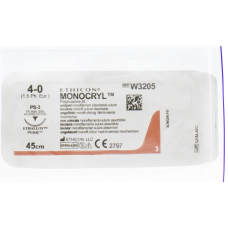 Хірургічна нитка Ethicon Монокріл (Monocryl) 4/0, довжина 45 см, звор-ріж. голка 16 мм, W3205