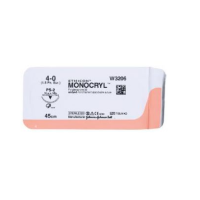 Хірургічна нитка Ethicon Монокріл (Monocryl) 4/0, довжина 45 см, звор-ріж. голка 19 мм, W3206