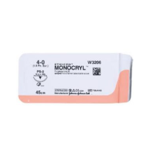Хірургічна нитка Ethicon Монокріл (Monocryl) 4/0, довжина 45 см, звор-ріж. голка 19 мм, W3206