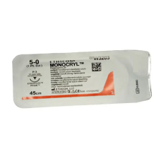 Хірургічна нитка Ethicon Монокріл (Monocryl) 5/0, довжина 45 см, звор-ріж. голка 13 мм, W3203