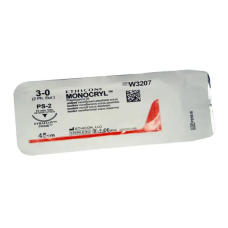 Хірургічна нитка Ethicon Монокріл (Monocryl) 3/0, довжина 45 см, звор-ріж. голка 19 мм, W3207