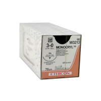 Хирургическая нить Ethicon Монокрил (Monocryl) 3/0, длина 70 см, обр-реж. игла 26 мм, W3213