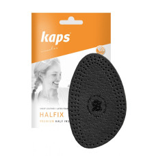 Кожаные полустельки для модельной обуви на каблуках (чёрные) Kaps Halfix Black