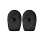 Кожаные подпяточники на латексной основе (чёрные) Kaps Elflex Black