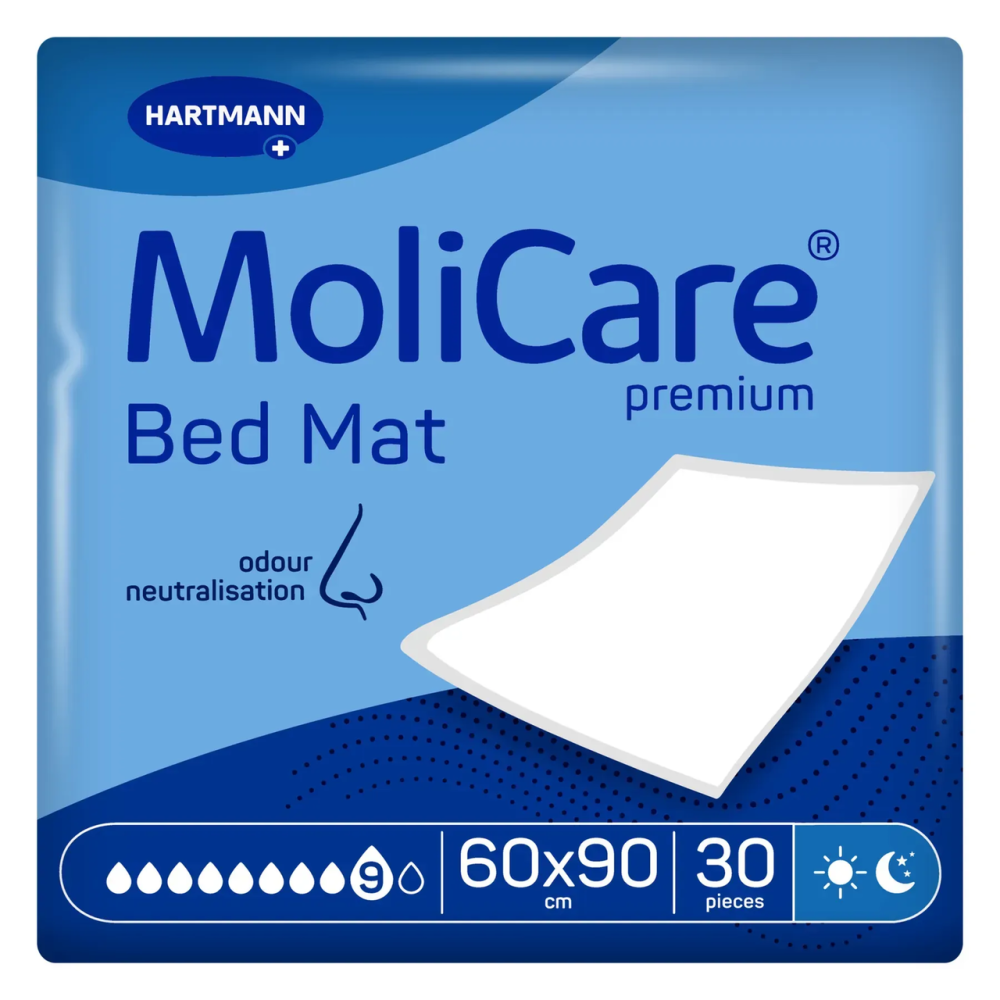 Пеленка поглощающая гигиеническая с СУПЕРАБСОРБЕНТОМ MoliCare Premium Bed Mat 9 капель 60x90 см (30 шт)