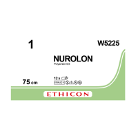 Хірургічна нитка Ethicon Нуролон (Nurolon) 1, 10 шт. по 75 см, без голки W5225