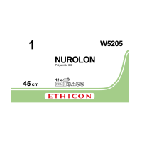 Хирургическая нить Ethicon Нуролон (Nurolon) 1, 17 шт. по 45 см, без иглы W5205