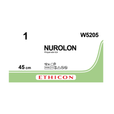 Хирургическая нить Ethicon Нуролон (Nurolon) 1, 17 шт. по 45 см, без иглы W5205