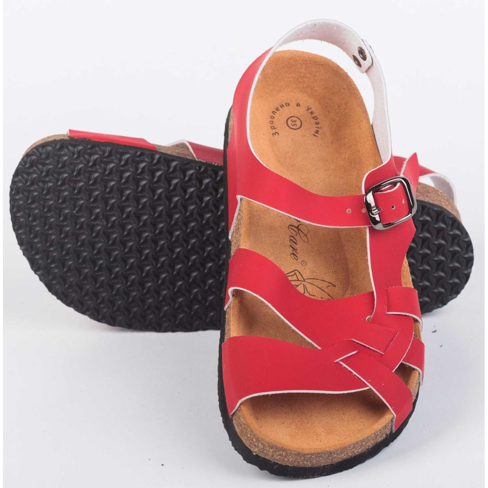 Анатомічні сандалі (Червоні) Foot Care FA-107
