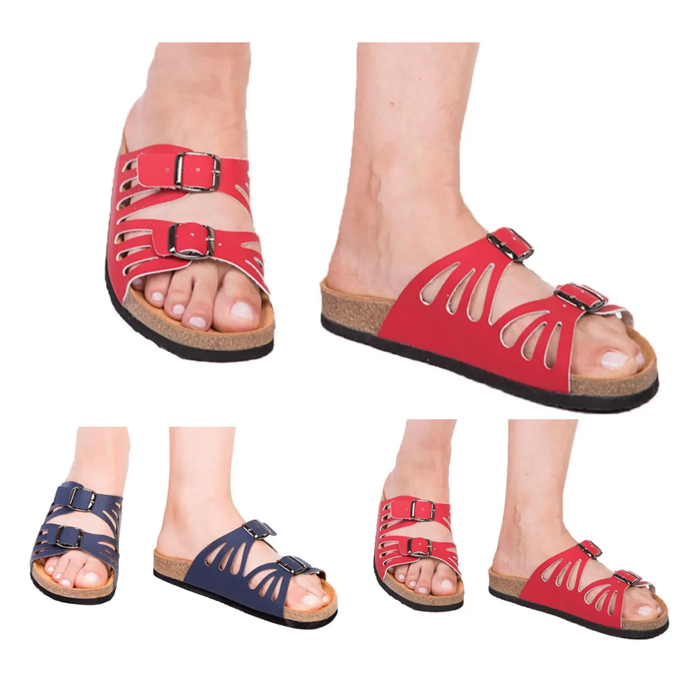 Анатомічні шльопанці (сині, червоні) Foot Care FA-316