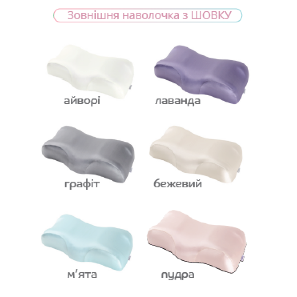 Ортопедична подушка проти зморщок сну та ранкової набряклості Memory Foam (Шовк) Beauty Balance