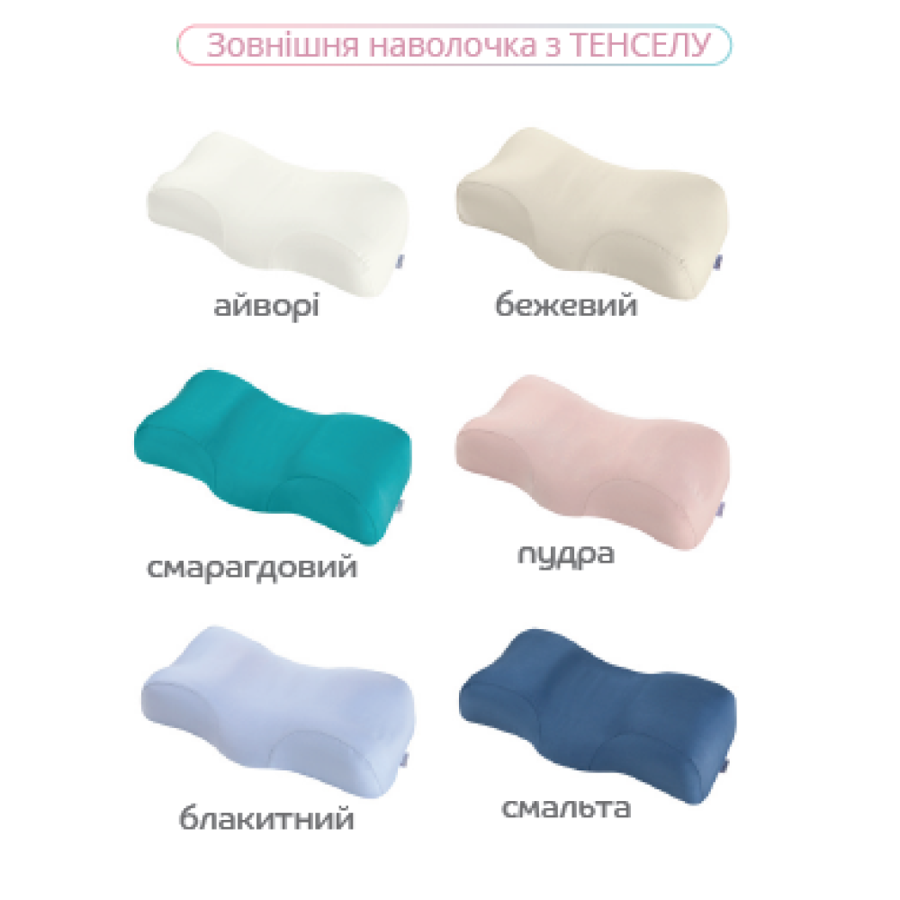 Ортопедическая подушка от морщин сна и утренней отечности Memory Foam (Тенсел) Beauty Balance
