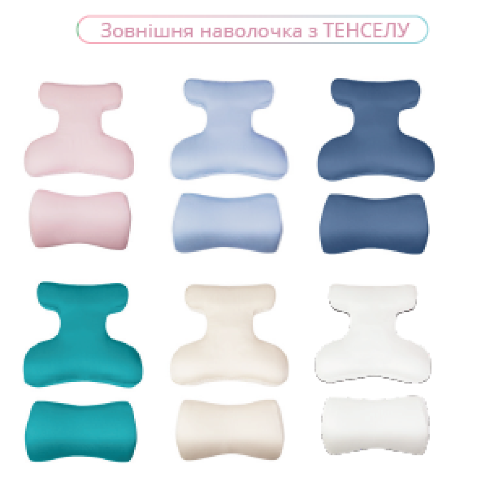 Комплект ортопедичних подушок для сну на животі (тесел) (Face&Roller Pillow) Beauty Set ТМ Beauty Balance