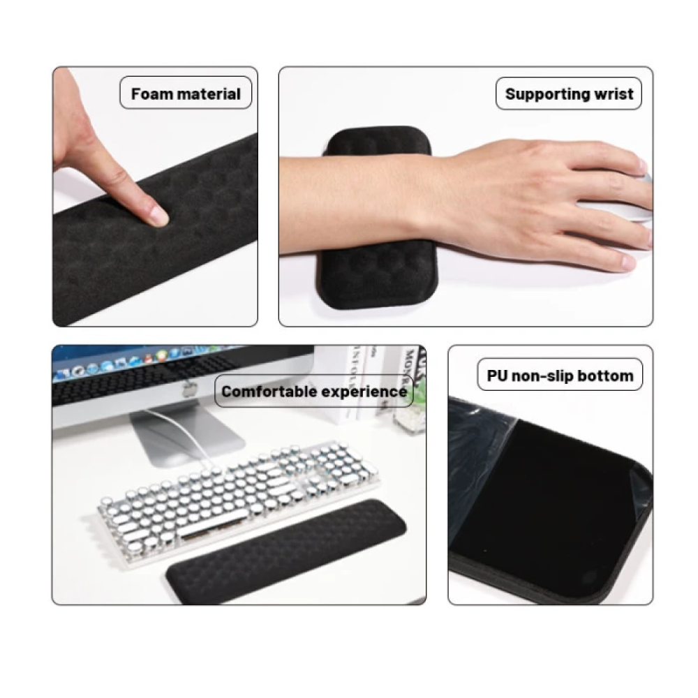 Геймерський/офісний килимок із зап’ястною опорою з memory foam Beauty Gadgets