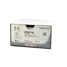 Хирургическая нить Ethicon ПДС II (PDS II) 5/0, длина 45 см, кол. игла 13 мм, W9101H