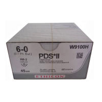 Хірургічна нитка Ethicon ПДС II (PDS II) 6/0, довжина 45 см, кол. голка 13 мм, W9100H