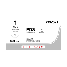 Хирургическая нить Ethicon ПДС II (PDS II) 1, длина 150 см, кол. игла 40 мм W9237T