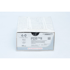 Хірургічна нитка Ethicon ПДС II (PDS II) 4/0, довжина 45 см, ріж. голка 16 мм, W9867T