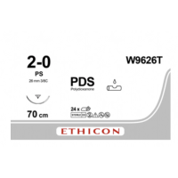 Хірургічна нитка Ethicon ПДС II (PDS II) 2/0, довжина 70 см, звор-ріж. 26 мм, W9626T