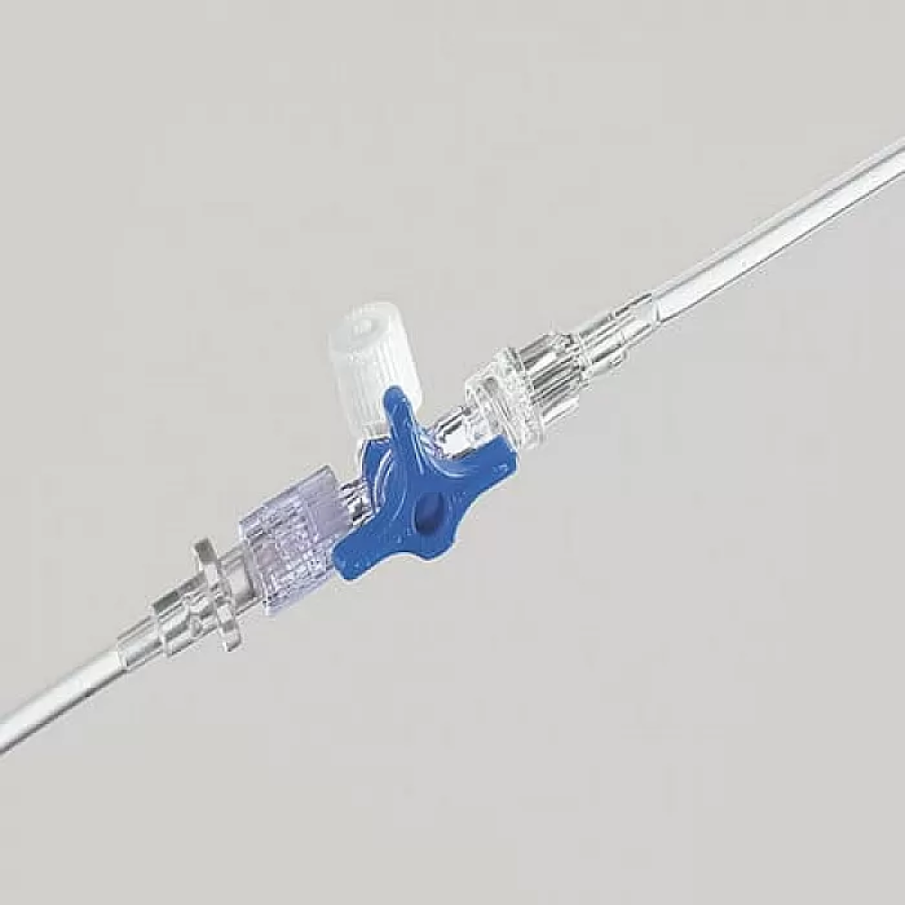 Регулятор потоків 3-ходовий Discofix C синій, зі сполучною трубкою 10 см BBraun 16500C