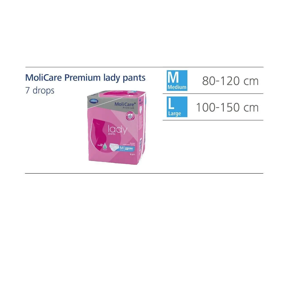 Труси поглинаючі для жінок MoliCare Premium lady pants 7 крапель M (8 шт)