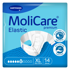 Підгузки для дорослих, які страждають на нетримання MoliCare Premium Elastic 6 крапель XL (14 шт)