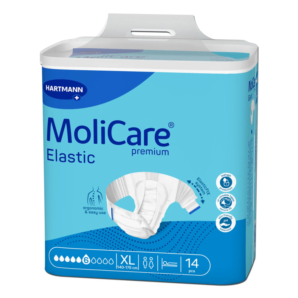 Підгузки для дорослих, які страждають на нетримання MoliCare Premium Elastic 6 крапель XL (14 шт)