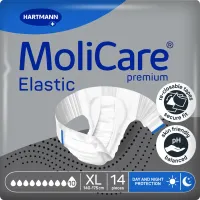 Подгузники ночные для взрослых, страдающих недержанием MoliCare Premium Elastic 10 капель XL (14 шт)