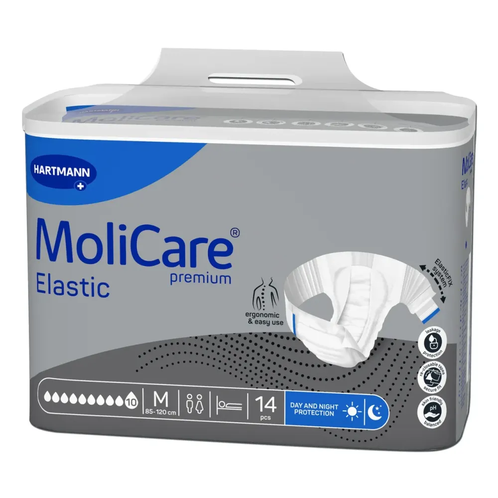 Підгузки нічні для дорослих, які страждають на нетримання MoliCare Premium Elastic 10 крапель M (14 шт)