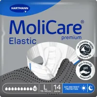 Подгузники ночные для взрослых, страдающих недержанием MoliCare Premium Elastic 10 капель L (14 шт)