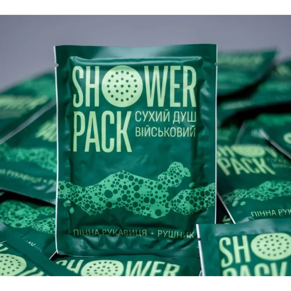 Сухий душ, пінна губка для військових, без води (ГУРТ) 1000 шт. Shower Pack