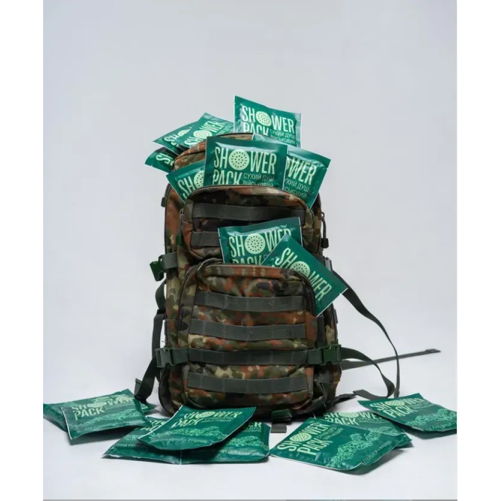 Сухий душ, пінна губка для військових, без води (ГУРТ) 1000 шт. Shower Pack