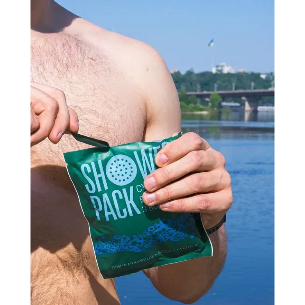 Сухий душ, пінна губка для військових, з водою (ГУРТ) 1000 шт. Shower Pack