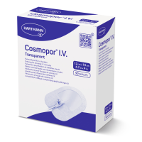 Повязка для фиксации внутривенных канюль Cosmopor I.V. Transparent 12см x 10см (50 шт)