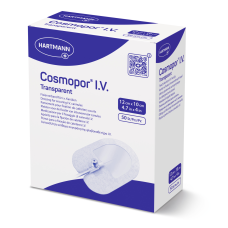 Пов'язка для фіксації внутрішньовенних канюль Cosmopor I.V. Transparent 12см x 10см (50 шт)