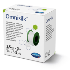 Пластир фіксуючий зі штучного шовку Omnisilk 2,5см х 5м