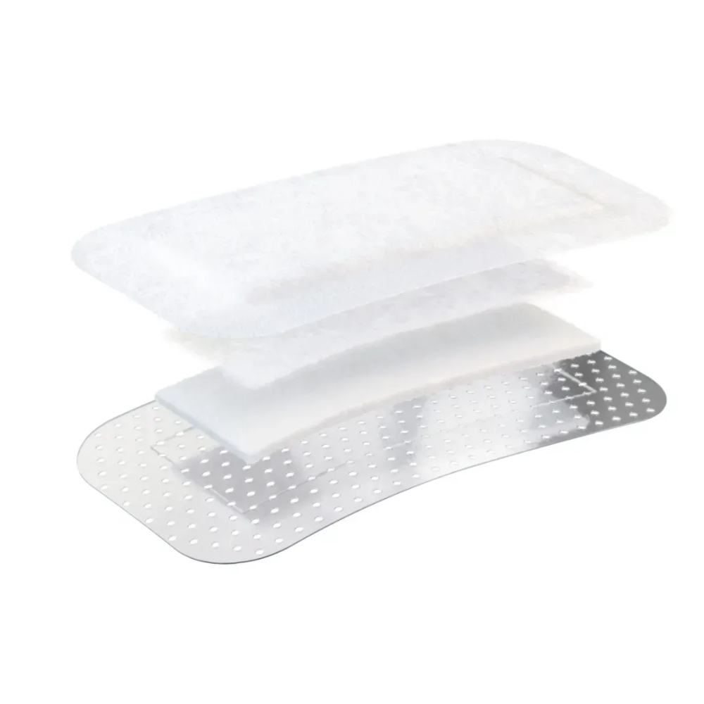 Абсорбирующая адгезивная силиконовая повязка Cosmopor Silicone 7.2см x 5см
