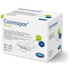Абсорбирующая адгезивная силиконовая повязка Cosmopor Silicone 10см x 8см