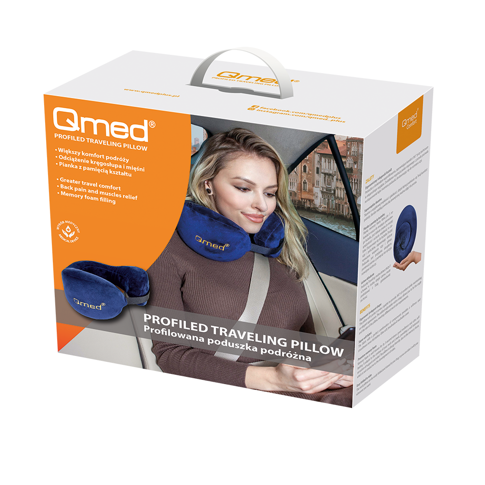 Дорожня подушка для шиї Qmed Profiled Traveling